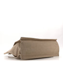 Linen Calfskin Small Rive Gauche Tote Greggio Natural