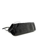 Glossy Calfskin Triangle Medium Bonnie Shoulder Bag Black