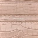 Calfskin Crocodile Embossed Medium Monogram Sunset Rose Antic