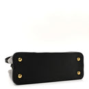 Taurillon Snakeskin Iris Blossom Capucines PM Black