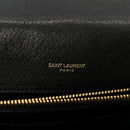 Sheepskin Matelasse Chevron Monogram Large College Satchel Black