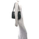 Crocodile Embossed Calfskin Monogram Medium Niki Chain Satchel Algea