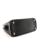 Saffiano Small Galleria Double Zip Tote Black