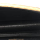Grain De Poudre Matelasse Chevron Monogram Envelope Chain Wallet Black