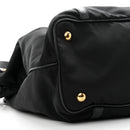 Saffiano Tessuto Nylon Shopping Tote Black