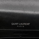 Calfskin Crocodile Embossed Kate Monogram Tassel Chain Wallet Black