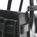 Calfskin Crocodile Embossed Baby Sac De Jour Black