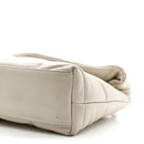 Lambskin Quilted Toy Loulou Puffer Monogram Chain Satchel Crema Soft