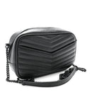 Grain De Poudre Matelasse Monochrome Monogram Mini Lou Camera Bag Black