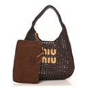 Raffia Crochet Woven Hobo Cacao Naturale
