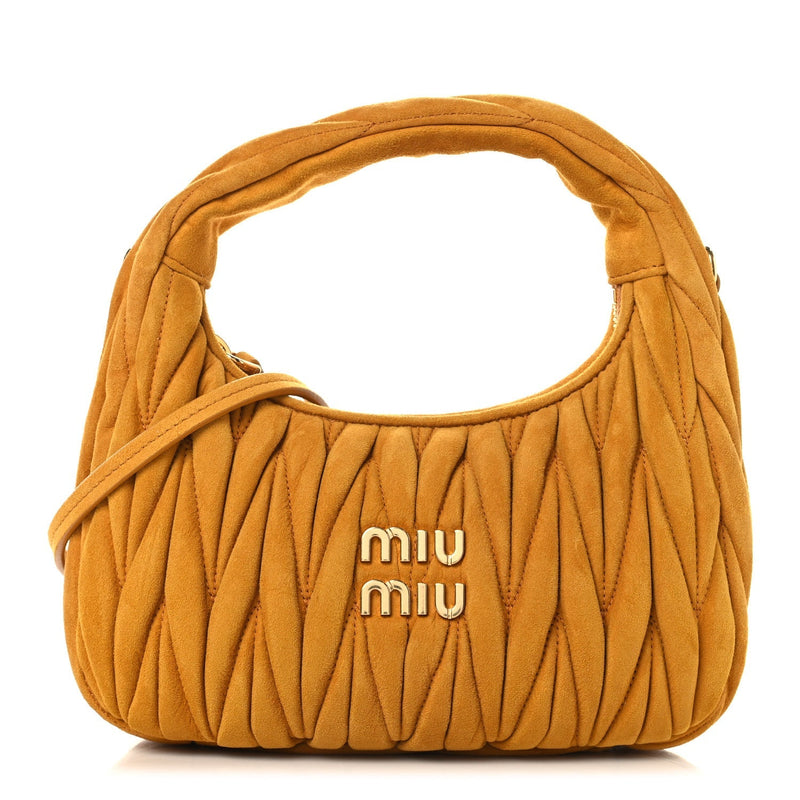 Suede Matelasse Mini Wander Hobo Whisky