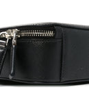 Saffiano Travel Medium Brique Crossbody Bag Black