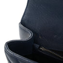 Sheepskin Matelasse Chevron Monogram Medium College Bag Navy