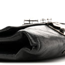 Vitello Shine Crystal Shoulder Bag Black