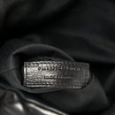 Lambskin Quilted Monogram Monochrome Medium Loulou Puffer Chain Satchel Black
