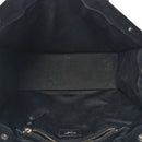 Raffia Linen Calfskin Small Rive Gauche Tote Black