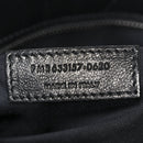 Crinkled Calfskin Matelasse Monogram Large Niki Chain Satchel Black