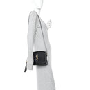 Patent Calfskin Crocodile Embossed Monogram Lou Camera Bag Black