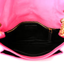 Crinkled Calfskin Matelasse Monogram Medium Niki Chain Satchel Rose Glow