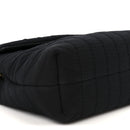 Fabric Y Quilted Monogram Small Loulou Chain Satchel Black