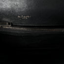 Sheepskin Matelasse Chevron Monogram Medium College Bag Black