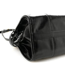 Glossy Calfskin Triangle Medium Bonnie Shoulder Bag Black