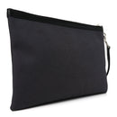 Linen Canvas Rive Gauche Zipped Pouch Black