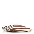 Canvas Calfskin Striped Ivy  Cacao Naturale