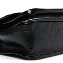 Crinkled Calfskin Matelasse Monogram Baby Niki Chain Satchel Black