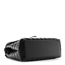 Calfskin Y Quilted Monogram Monochrome Small Loulou Chain Satchel Black