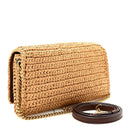 Raffia Monogram Tassel Kate 99 Dark Nude
