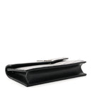 Grain De Poudre Matelasse Chevron Monogram Envelope Chain Wallet Black