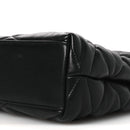 Lambskin Quilted Sade Puffer Envelope Clutch Black
