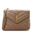 Calfskin Y Quilted Monogram Toy Loulou Crossbody Bag Dusty Grey