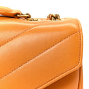 Lambskin Chevron Quilted Small Loulou Bag Sunflower
