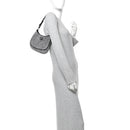 Satin Crystal Cleo Adjustable Strap Shoulder Bag Metal