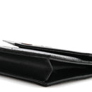 Grain De Poudre Matelasse Chevron Monogram Envelope Chain Wallet Black