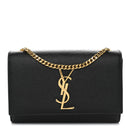 Grain De Poudre Small Classic Monogram Kate Satchel Black