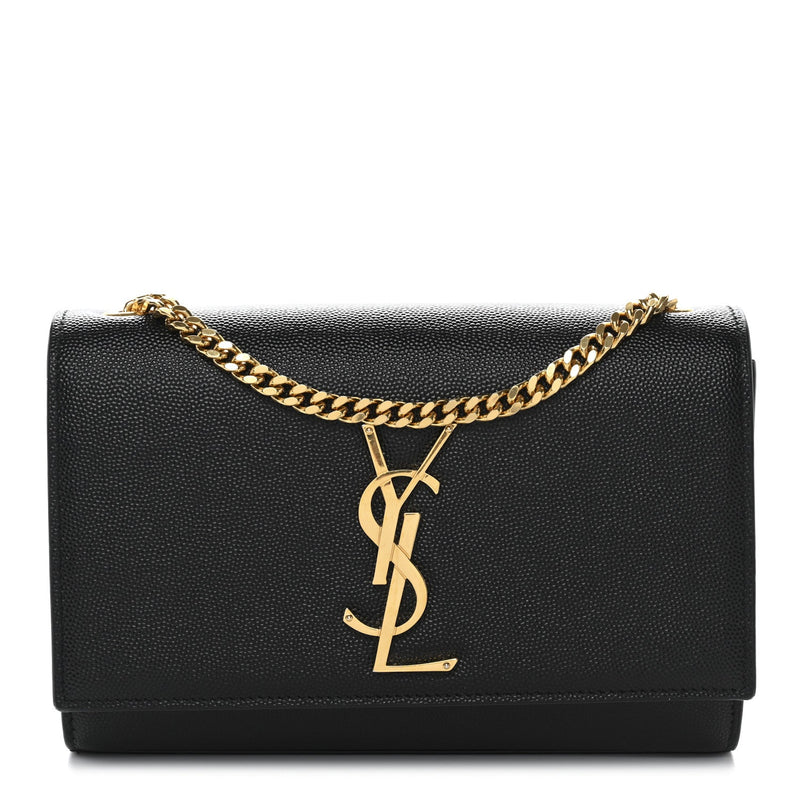 Grain De Poudre Small Classic Monogram Kate Satchel Black