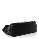 Lambskin Quilted Small Loulou Puffer Monogram Chain Satchel Black