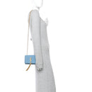 Smooth Calfskin Small Classic Monogram Kate Tassel Satchel Turquoise