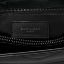 Calfskin Y Quilted Monogram Monochrome Large Loulou Chain Satchel Black