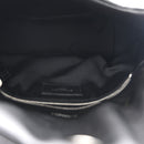 Lambskin Quilted Small Loulou Puffer Monogram Chain Satchel Black
