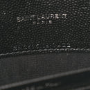 Grain De Poudre Matelasse Chevron Monogram Envelope Chain Wallet Black