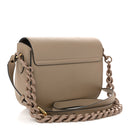 Grained Calfskin La Medusa Flap Shoulder Bag Taupe