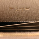 Grain De Poudre Matelasse Chevron Monogram Envelope Chain Wallet Dark Beige