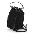 Saffiano Tessuto Nylon Mini Bucket Crossbody Bag Black