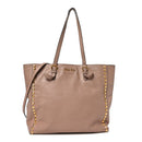 Soft Calf Studded Shopping Tote Cammeo