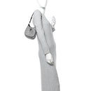 Satin Crystal Cleo Adjustable Strap Shoulder Bag Metal