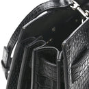 Calfskin Crocodile Embossed Baby Sac De Jour Black